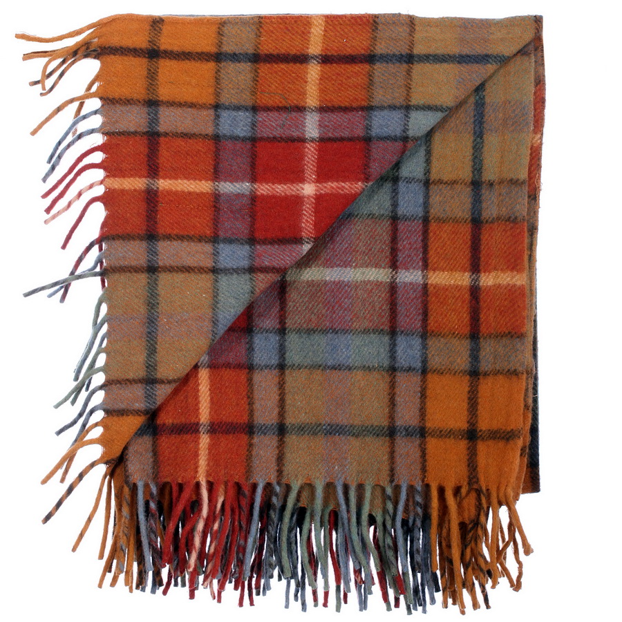 BORDER TWEEDS Picnic Travel Rug Throw Wool Tartan Scottish Buchanan